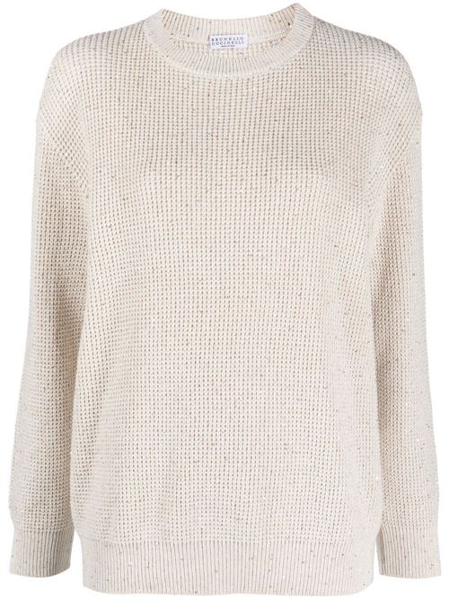 Maglione girocollo a maglia grossa Brunello Cucinelli | MDV726010CJ430